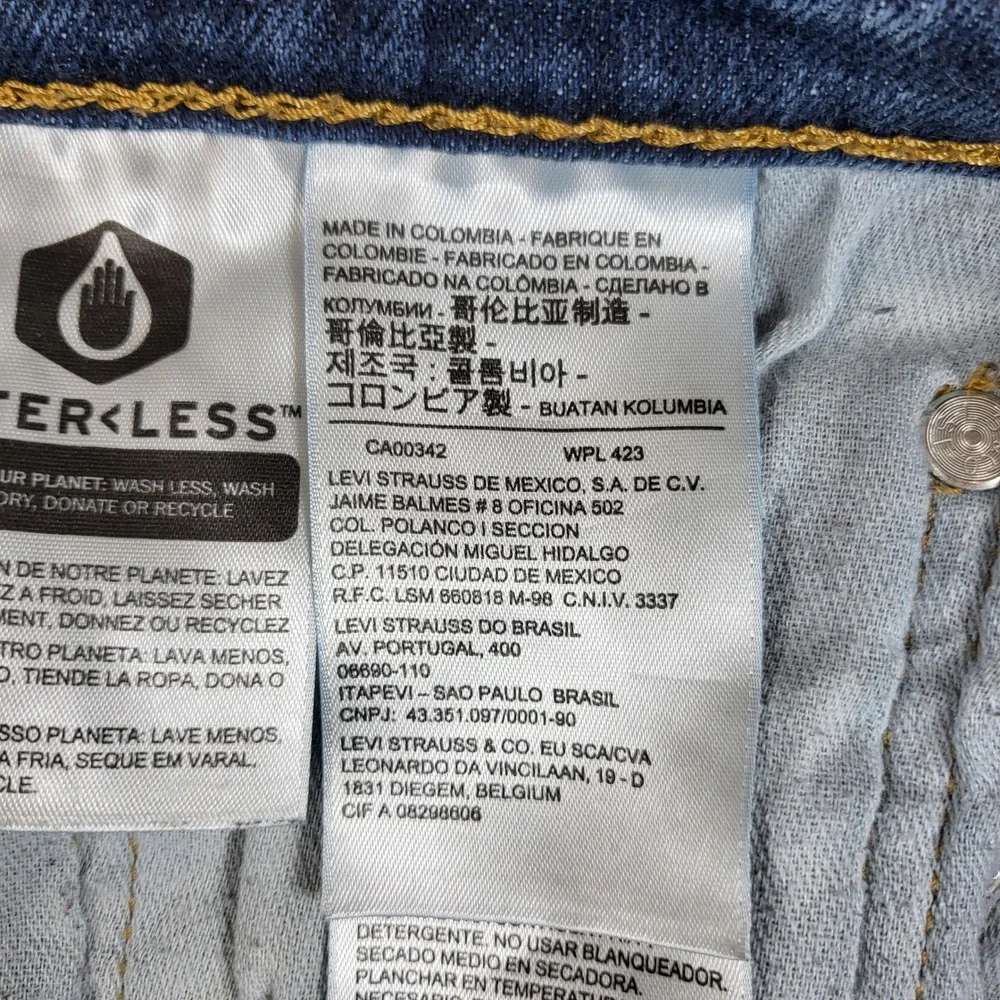 Levi Strauss Mens 514‎ Jeans W40 L32 Straight Fit Dark Wash Cotton Blend Read*